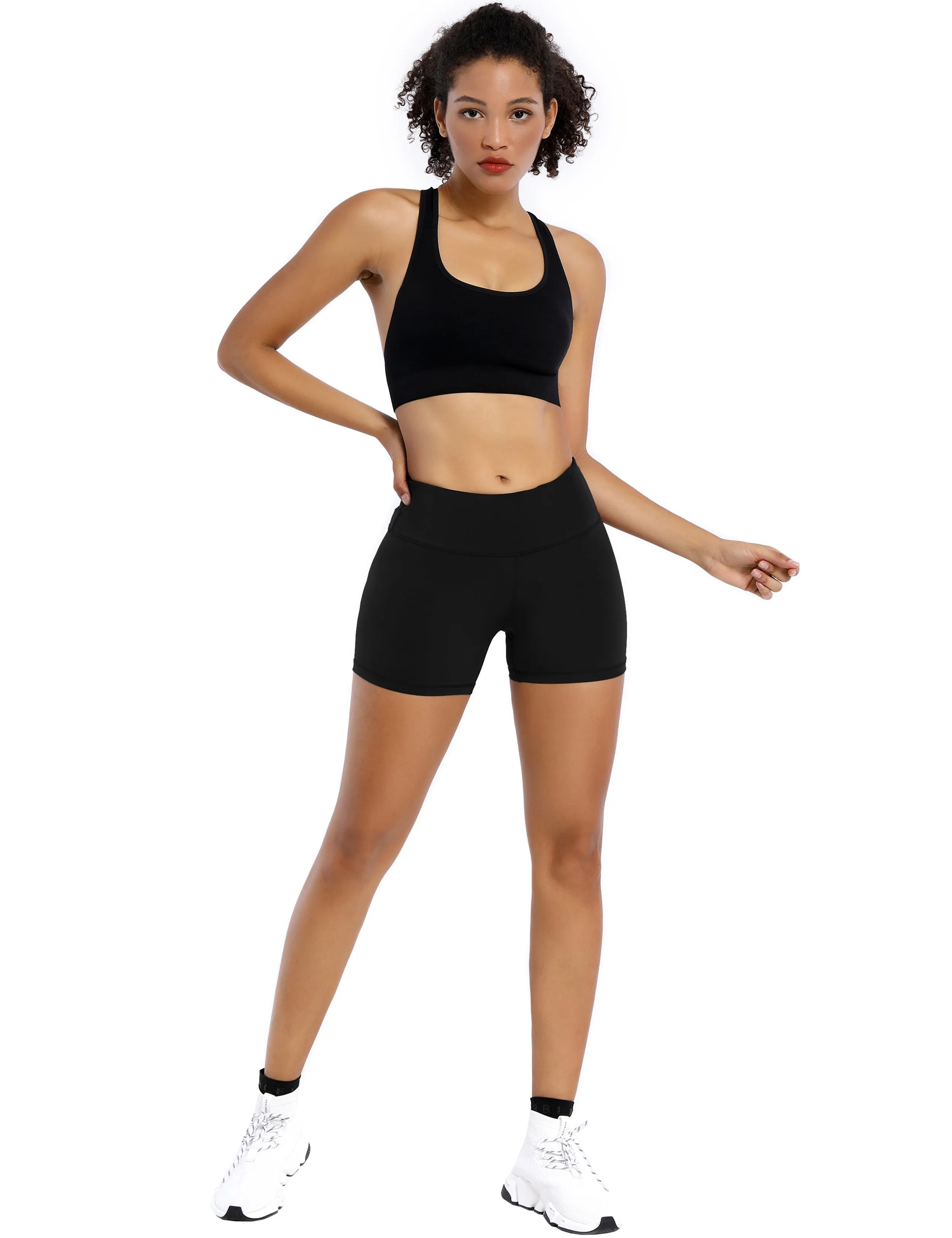 4" Yoga Shorts black