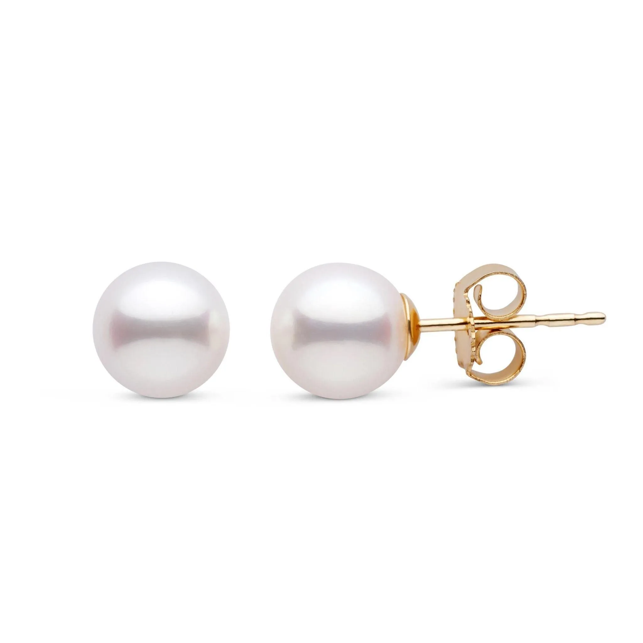 6.5-7.0 mm White Freshadama Freshwater Pearl Stud Earrings