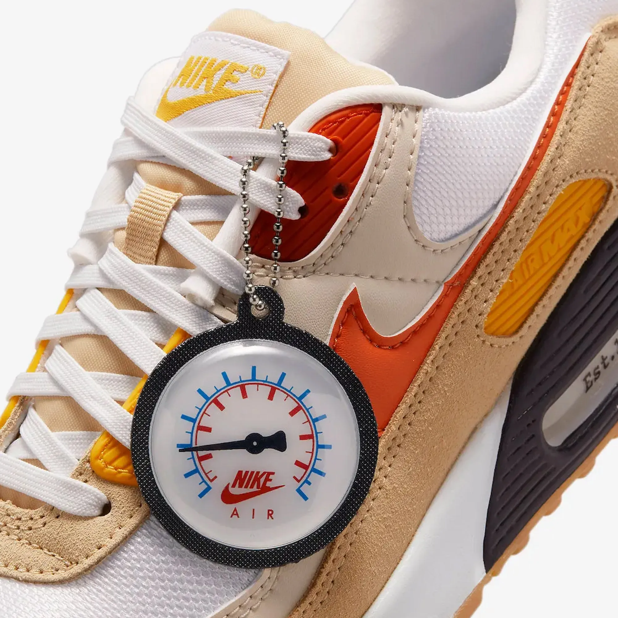 AIR MAX 90 SE 'SUMMIT WHITE/SAFETY ORANGE-SESAME'