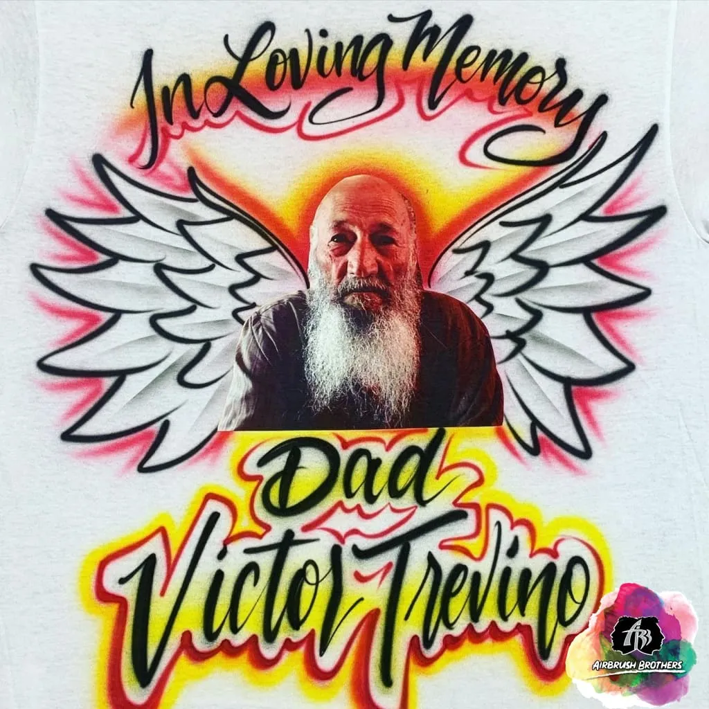 Airbrush Angel Wings Shirt Design