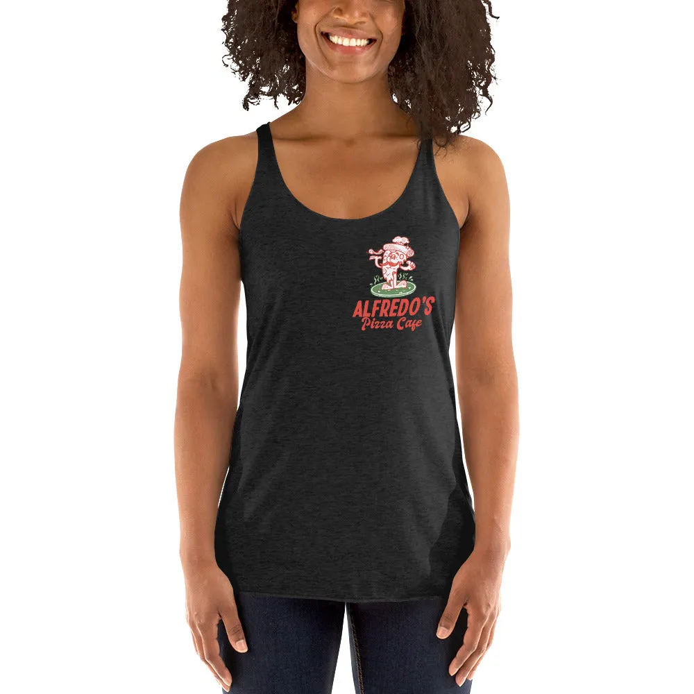 Alfredo's Pizza Cafe Front/Back Women's Racerback Tank