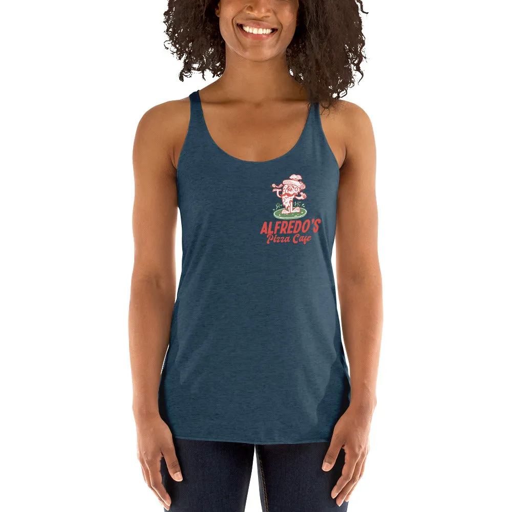 Alfredo's Pizza Cafe Front/Back Women's Racerback Tank