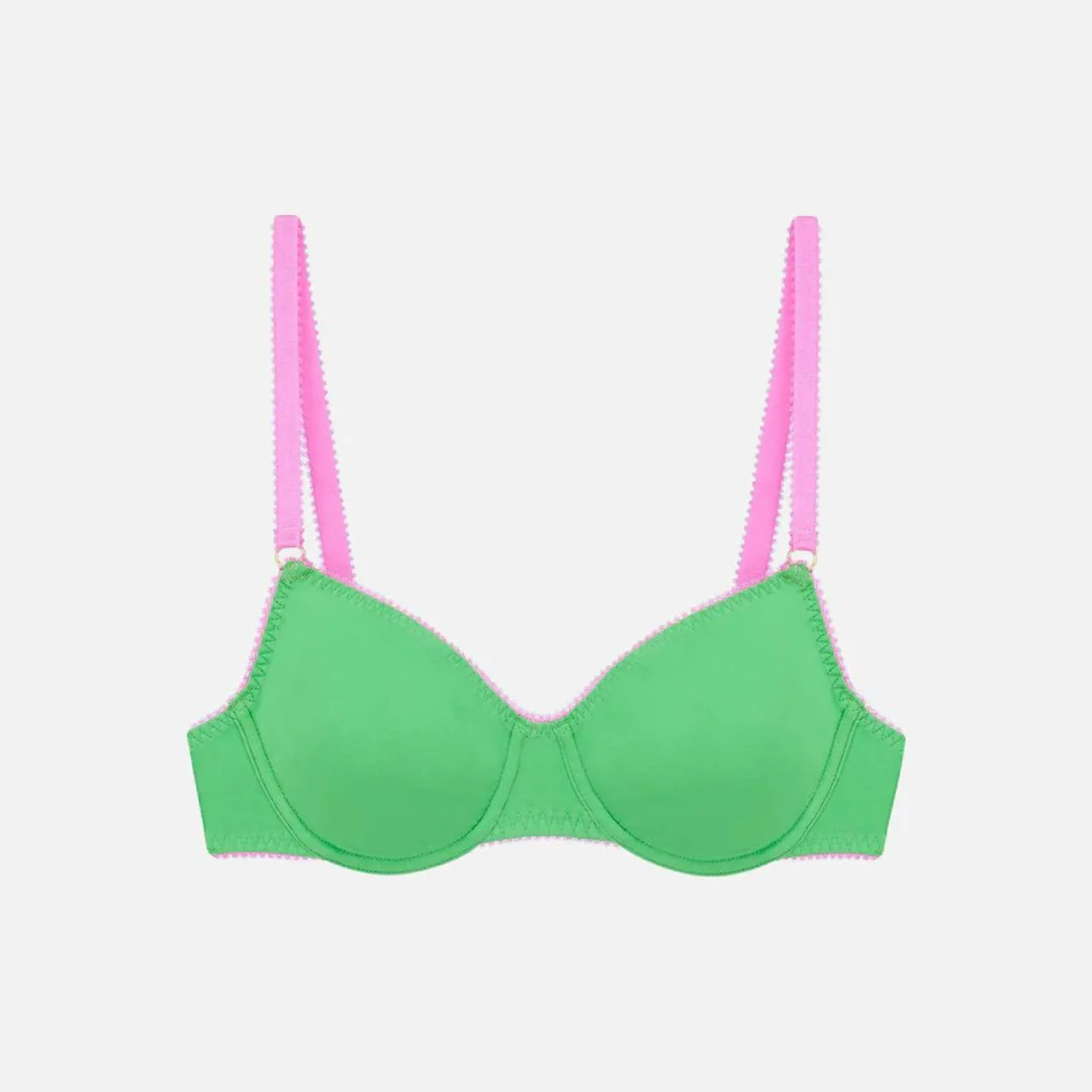 Angie Organic Cotton Underwire Bra in Bright Green