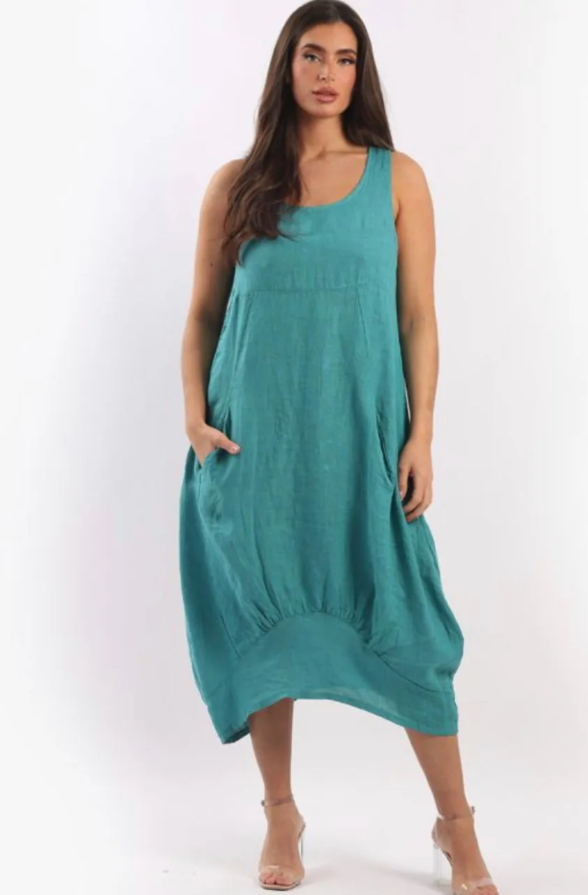 Anne   Kate Italian Manarola Linen Lagenlook Dress