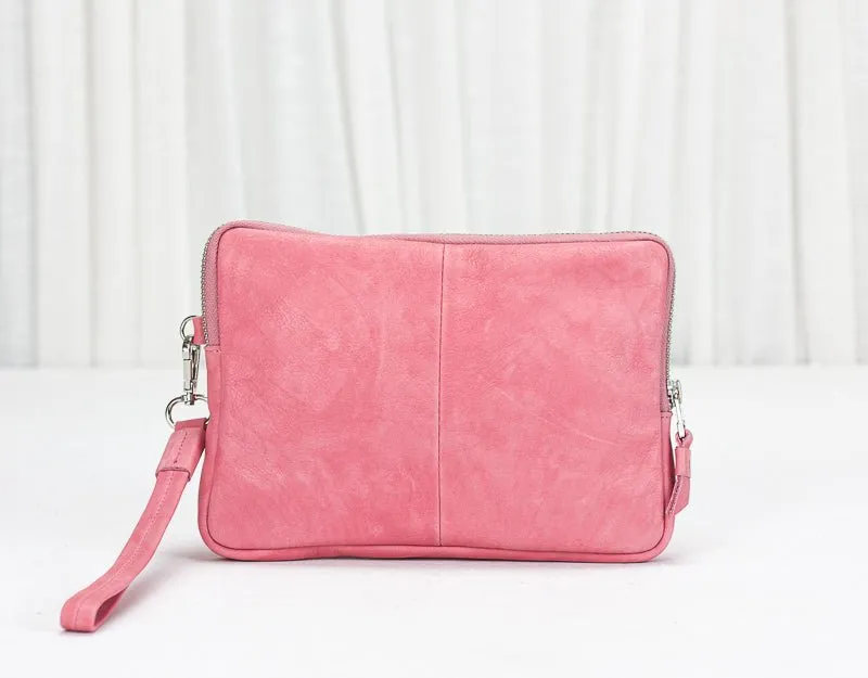 Antheia clutch wallet - Bubble pink leather