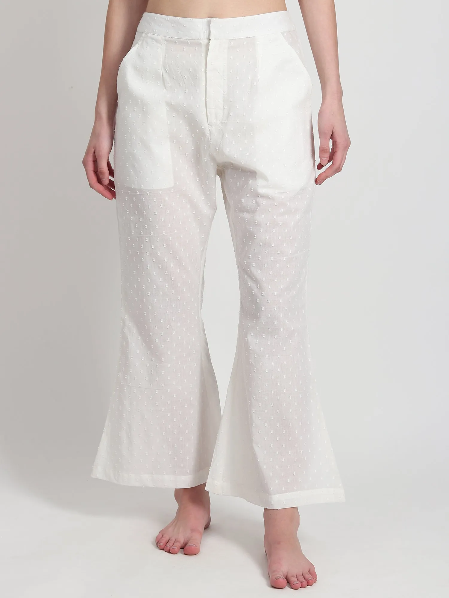 Arden White Cotton pants