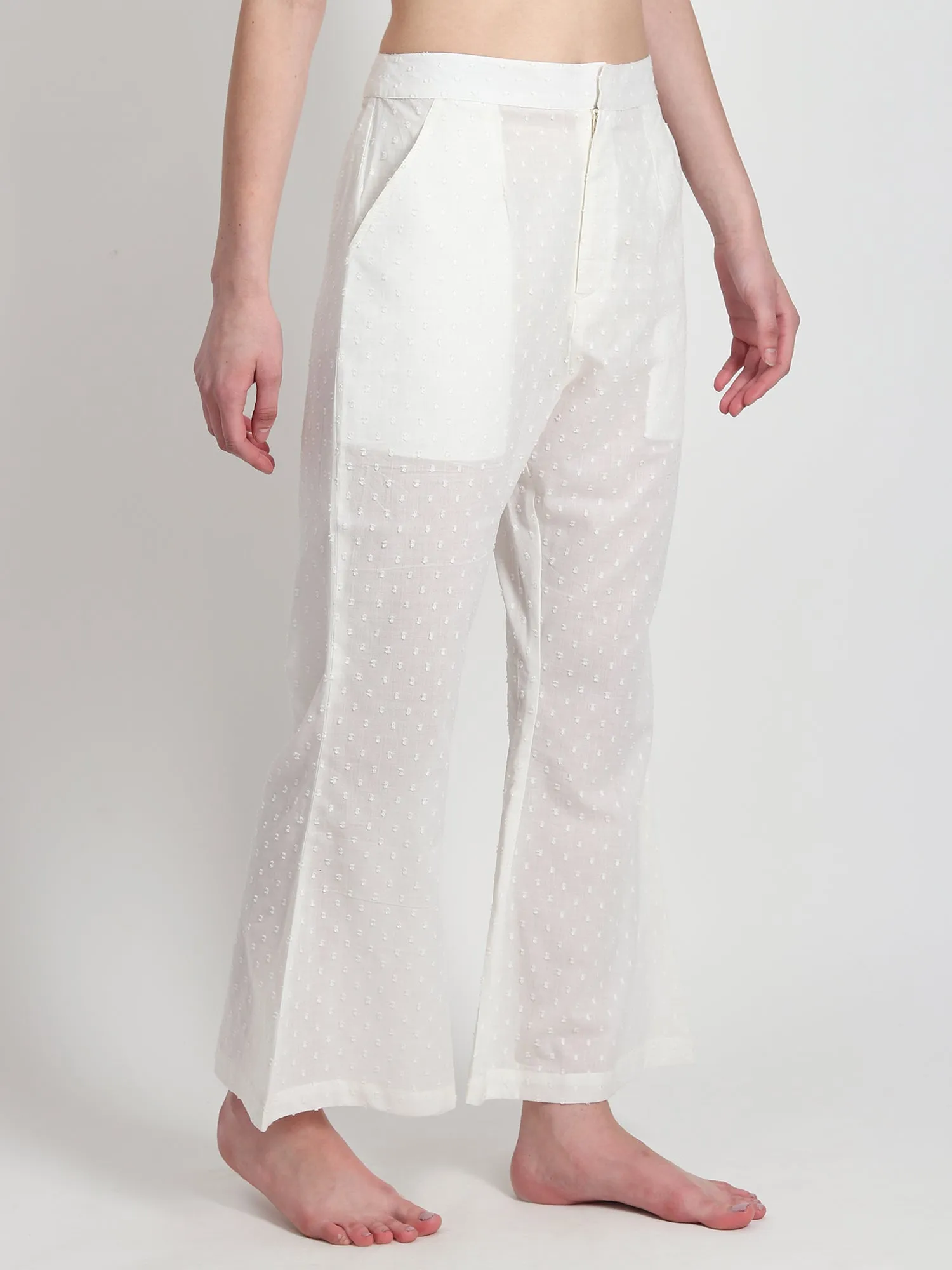 Arden White Cotton pants