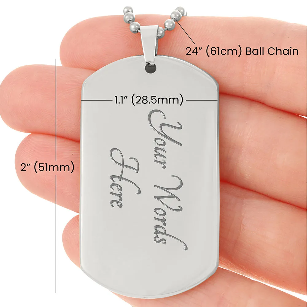 Army Dad, Provider, Encourager My Hero, To Dad Gift Dog Tag Necklace For Father's Day