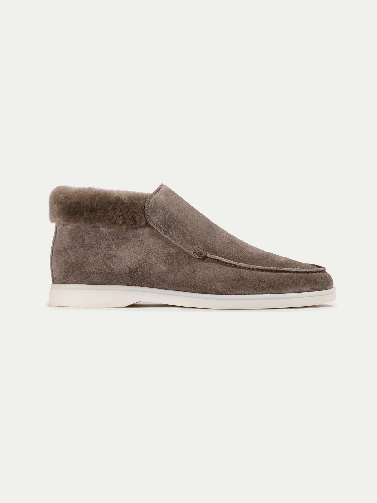 Ash Grey City Loafer with Shearling