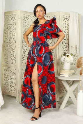 AXELLE African Print Maxi Dress