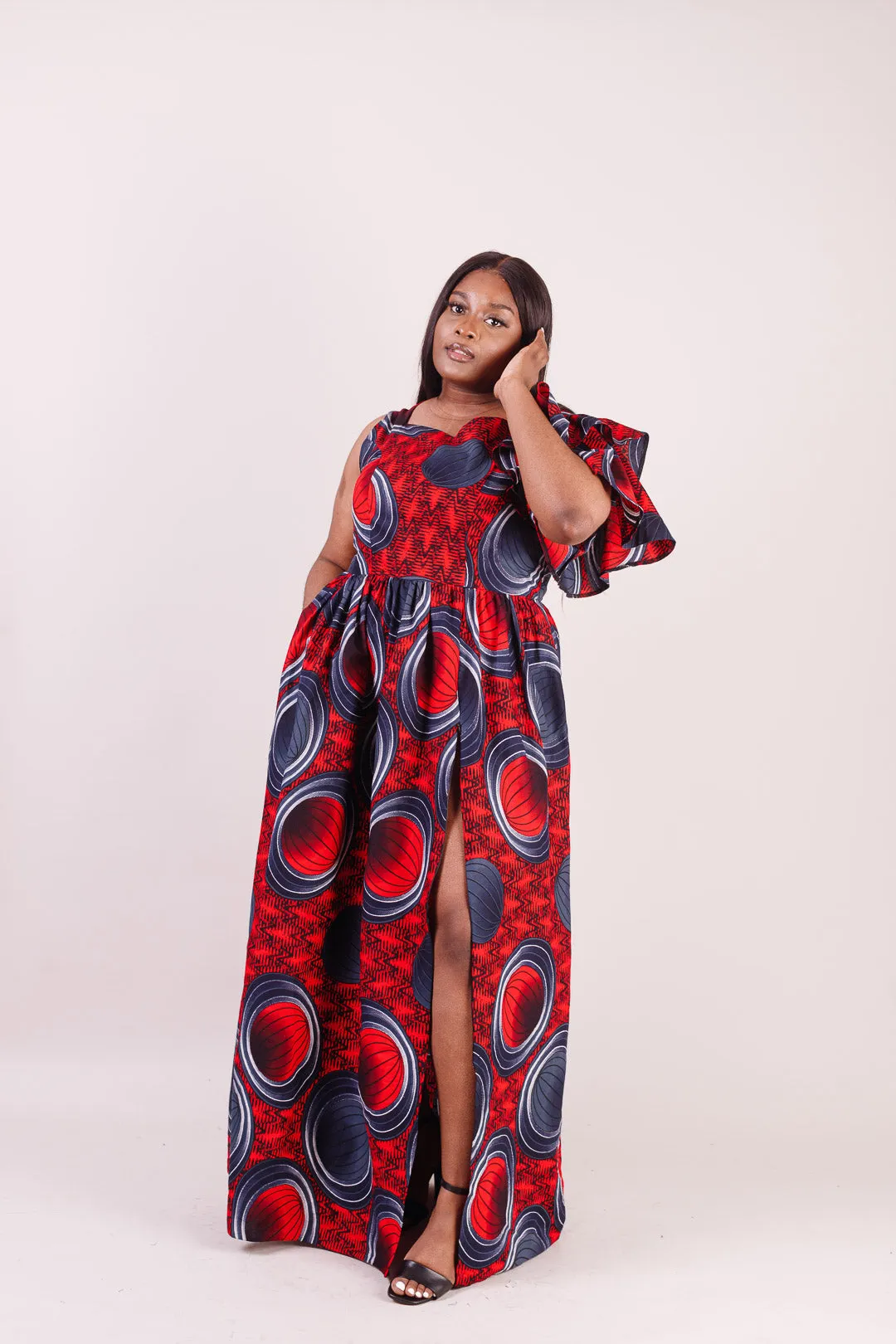 AXELLE African Print Maxi Dress