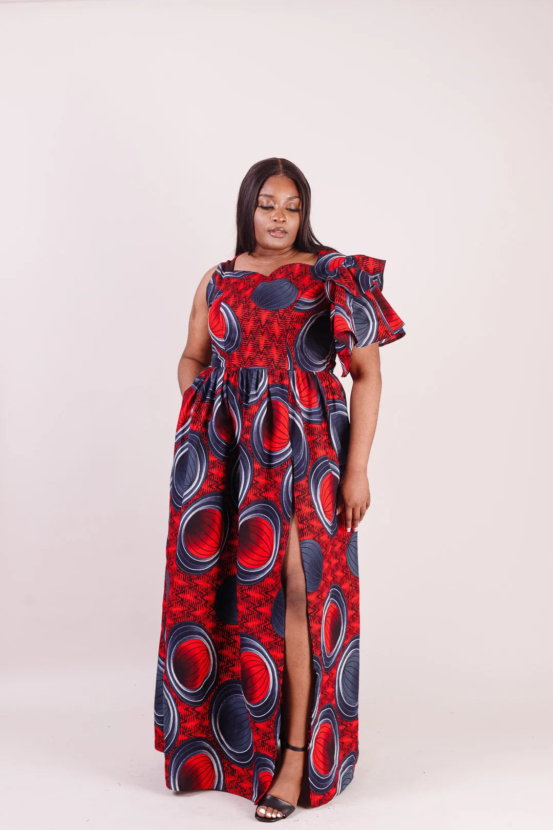 AXELLE African Print Maxi Dress