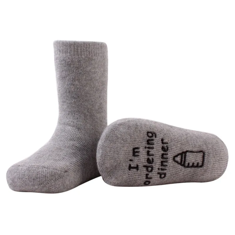 Baby Anti-Slip Funny Quote Socks