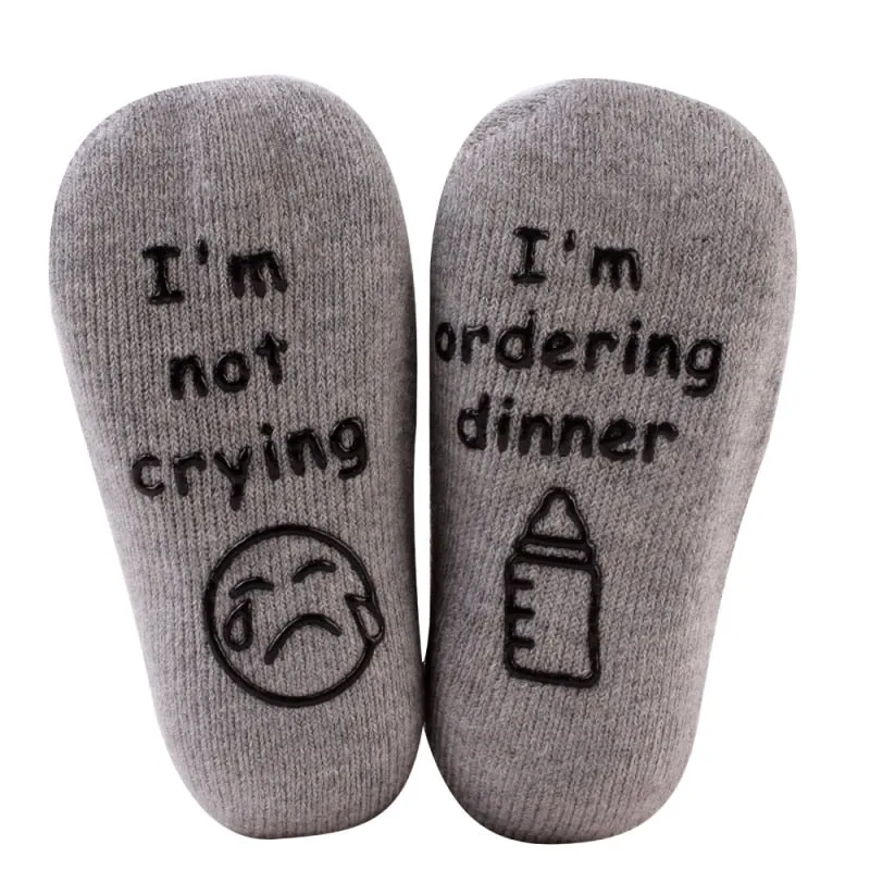 Baby Anti-Slip Funny Quote Socks