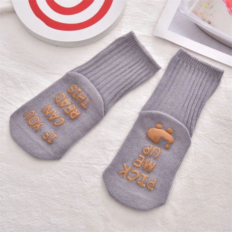 Baby Anti-Slip Funny Quote Socks