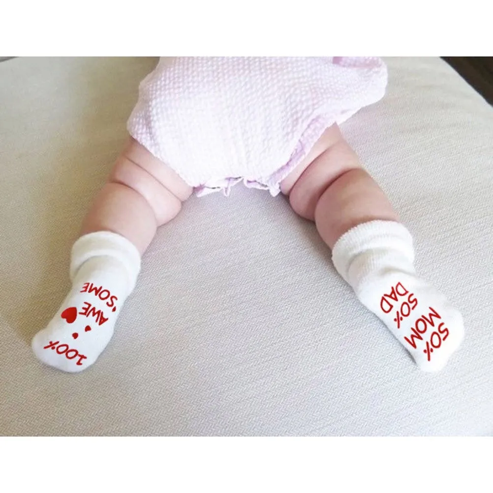 Baby Anti-Slip Funny Quote Socks