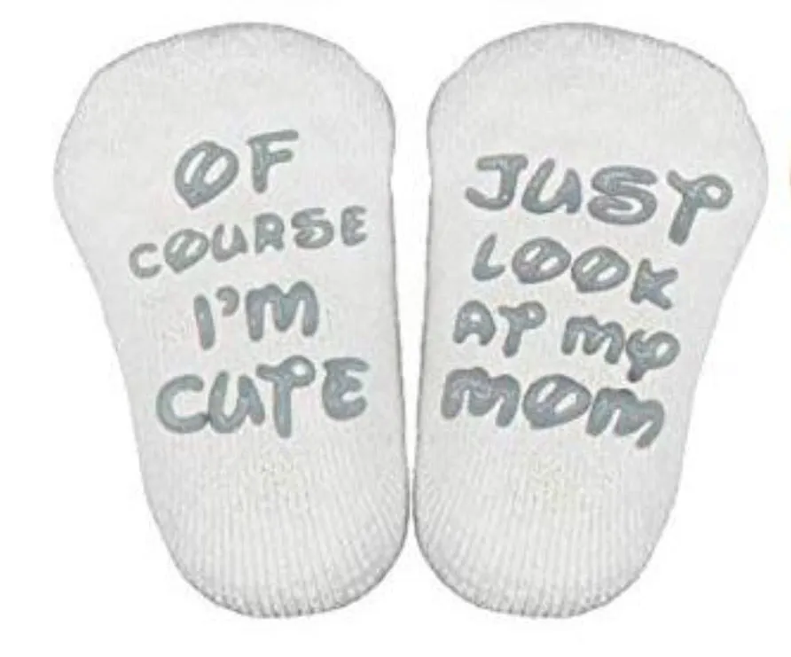 Baby Anti-Slip Funny Quote Socks