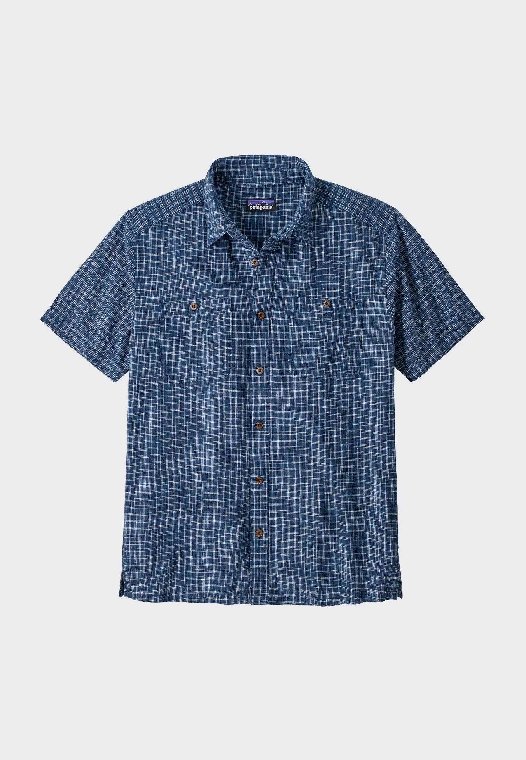 Back Step Shirt - ikat net/stone blue