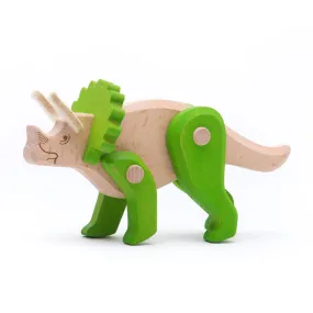 Bajo Large Wooden Triceratops Dinosaur