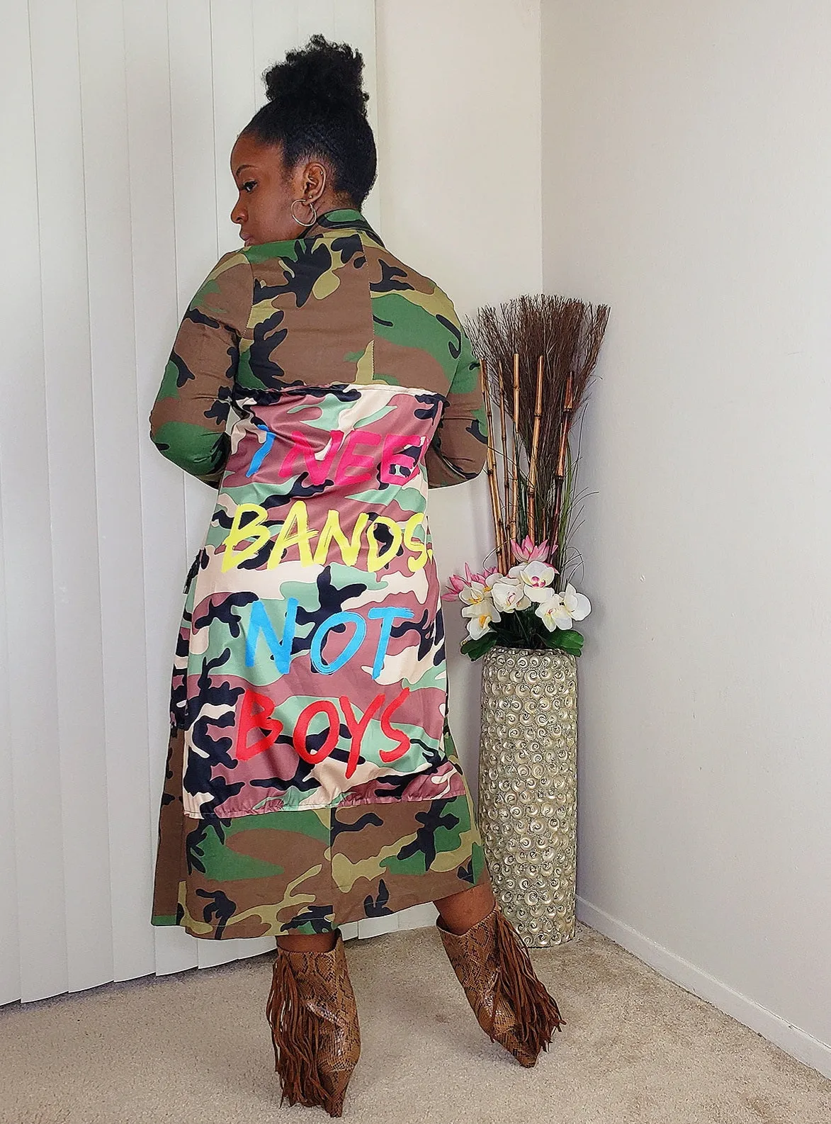 BANDS VS BOYS - Camo Trench Coat