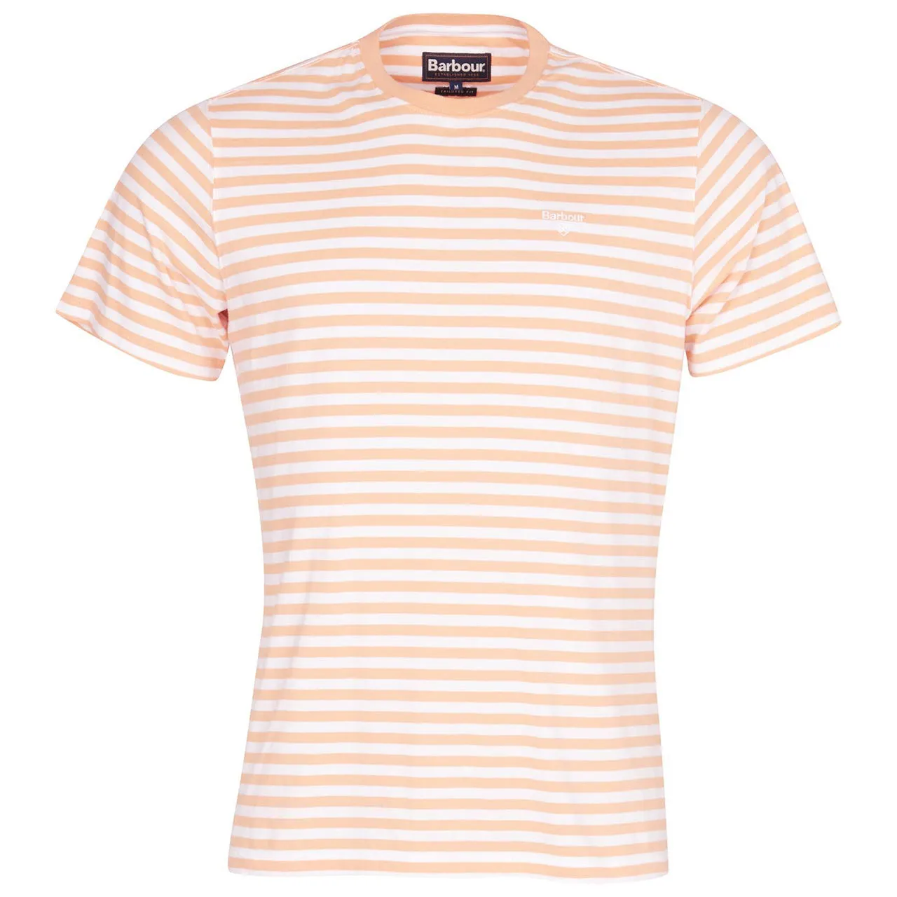 BARBOUR Delamere Stripe Tee Coral Sands