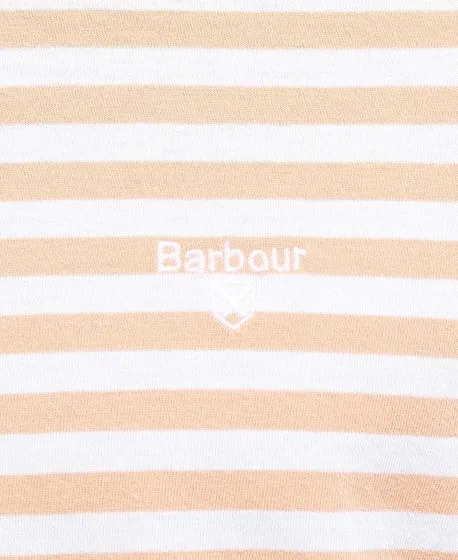 BARBOUR Delamere Stripe Tee Coral Sands