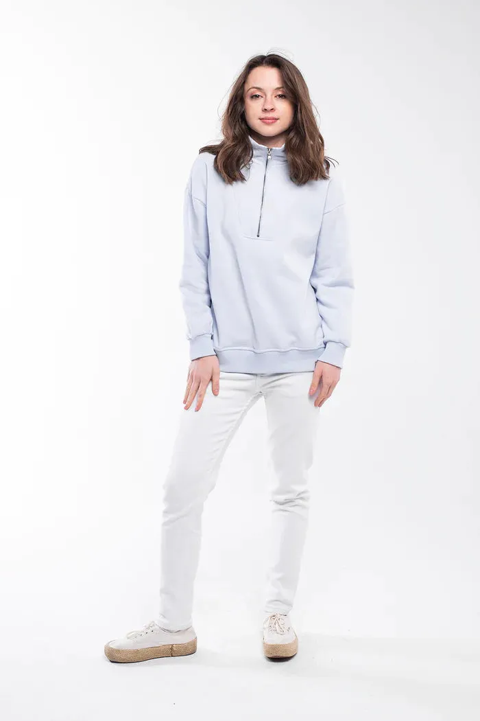 Bee And Alpaca Zipped Neck Sweatshirt