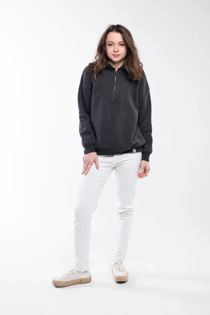 Bee And Alpaca Zipped Neck Sweatshirt