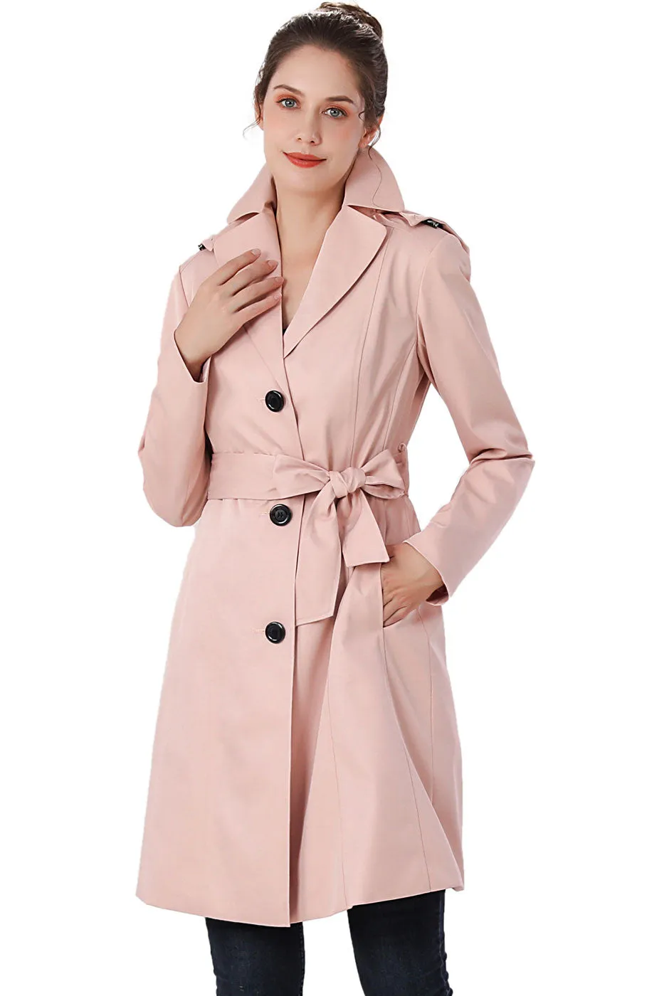 BGSD Women Aleah Waterproof Hooded Trench Coat