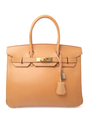 Birkin 30 Vache Naturel Gold Hardware □J