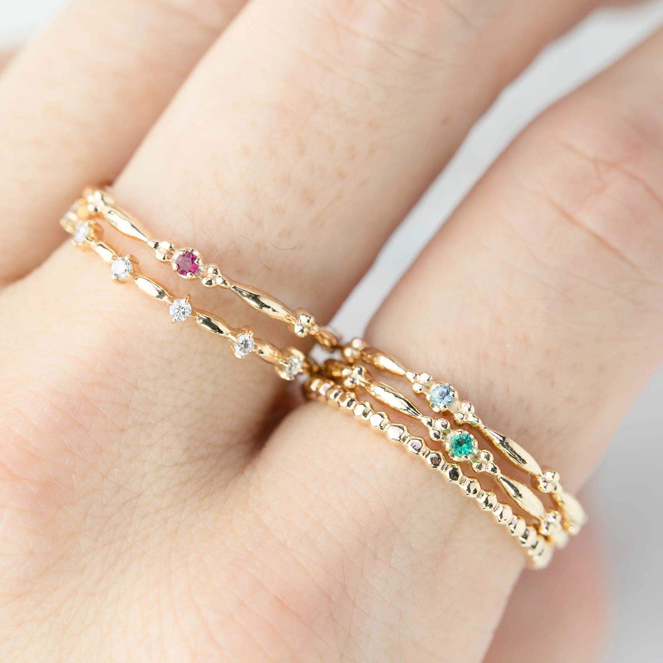 Birthstone Rubette Ring