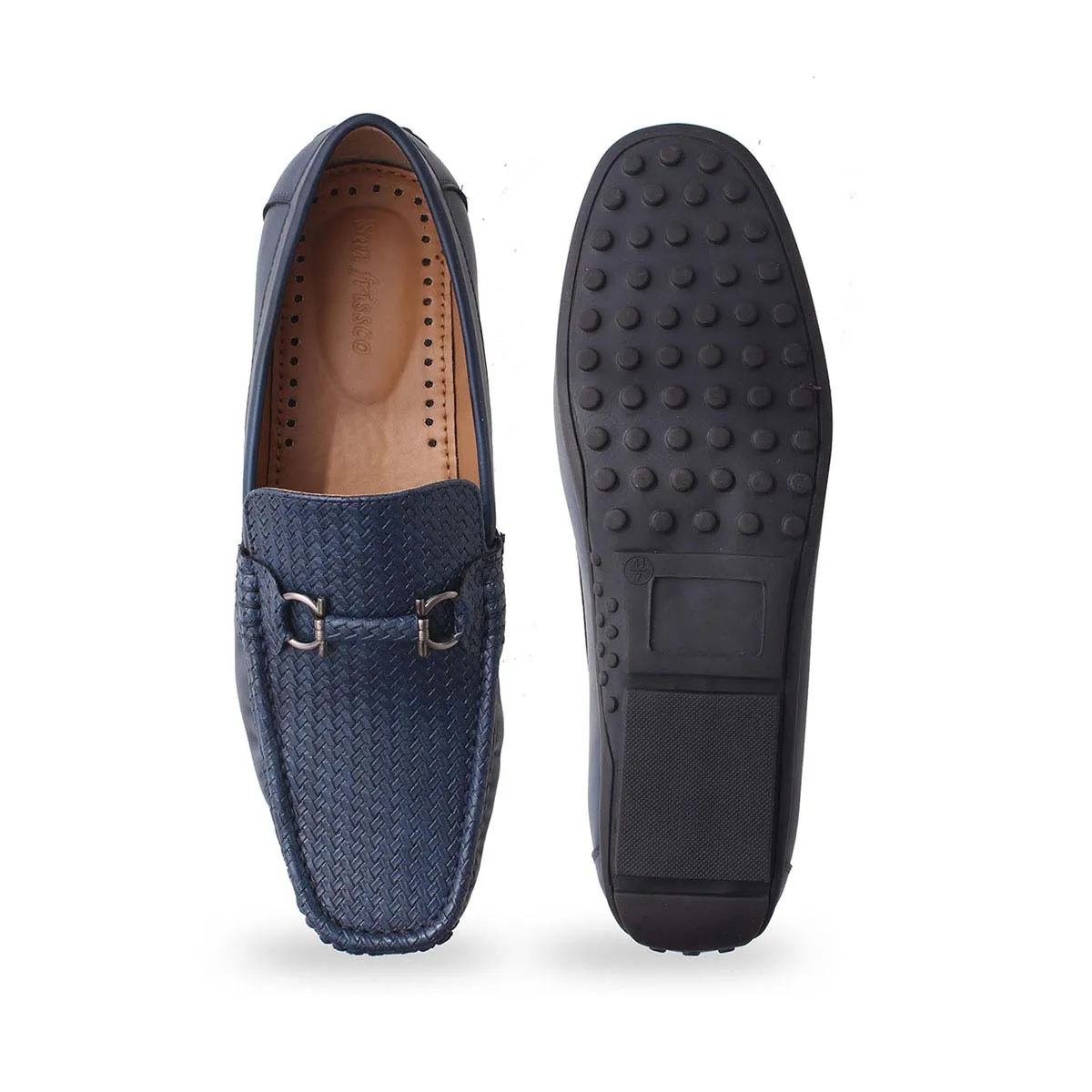 Blue Crossover Casual Loafers