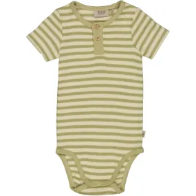 Body Placket SS - green stripe