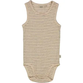 Body Sleeveless - oat melange stripe