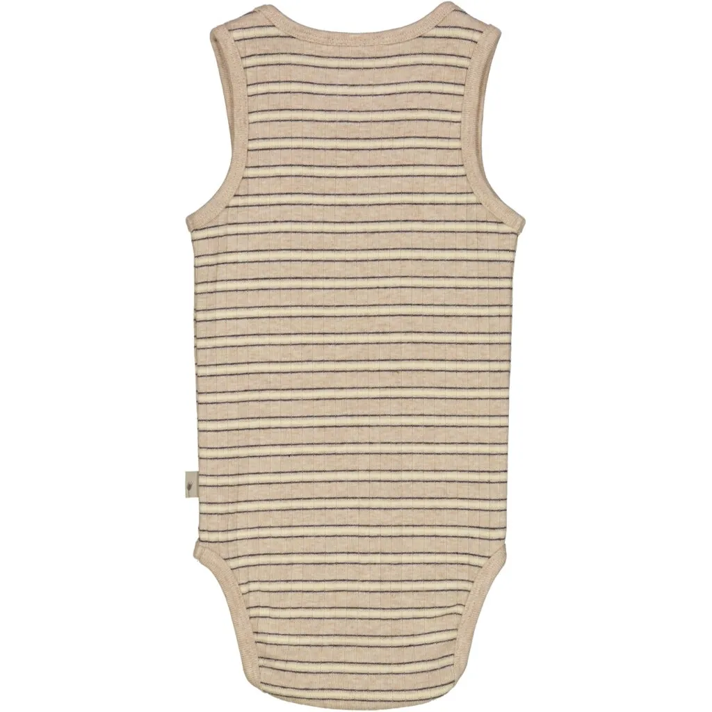 Body Sleeveless - oat melange stripe