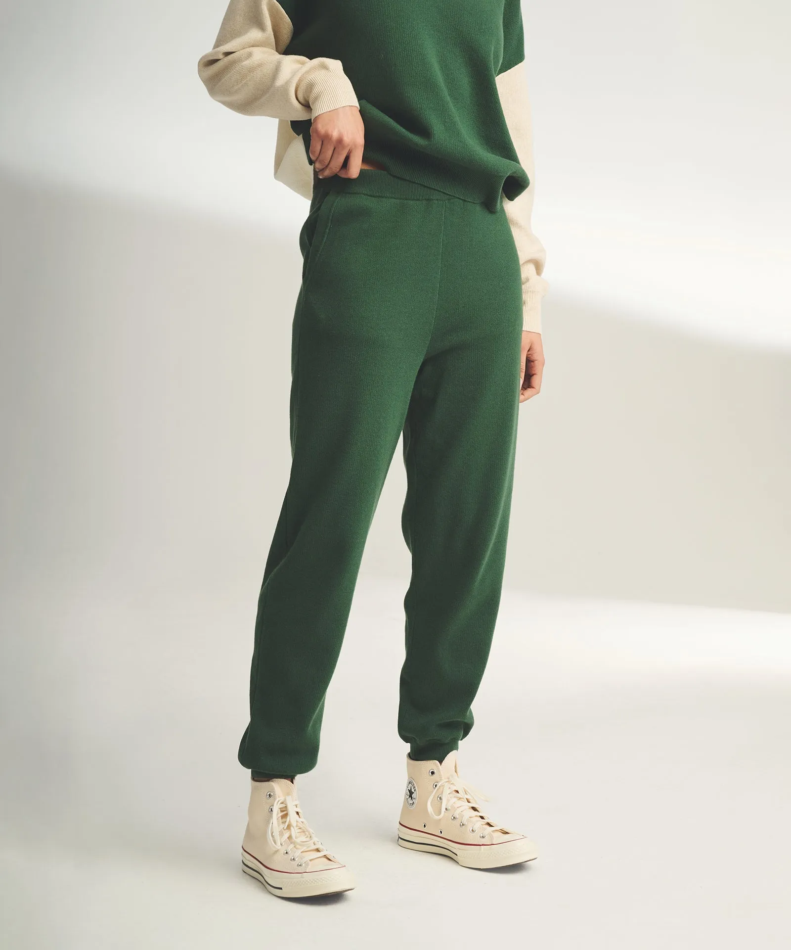 Café Cotton Cashmere Cropped Jogger