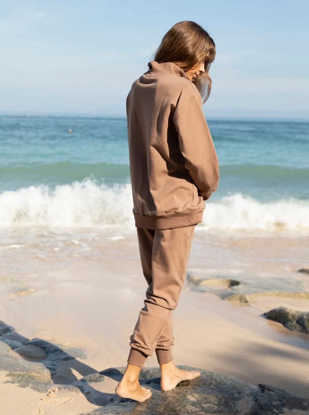 Calla Maternity Sweat Jumper in Iced Latte