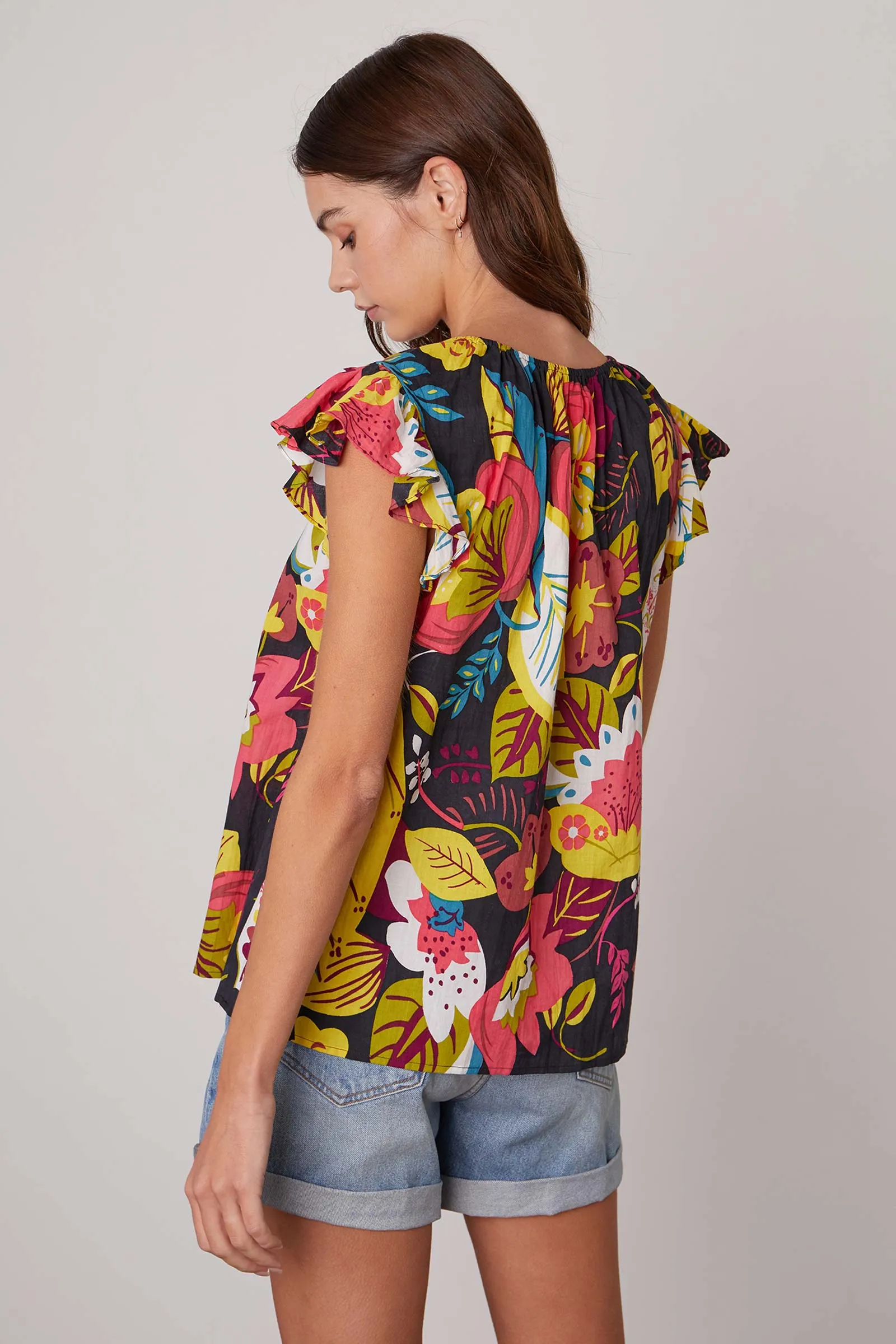 Candace Printed Cotton Blouse