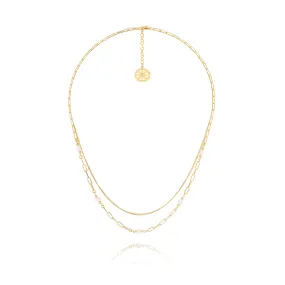 Caroline Pearl Link Necklace