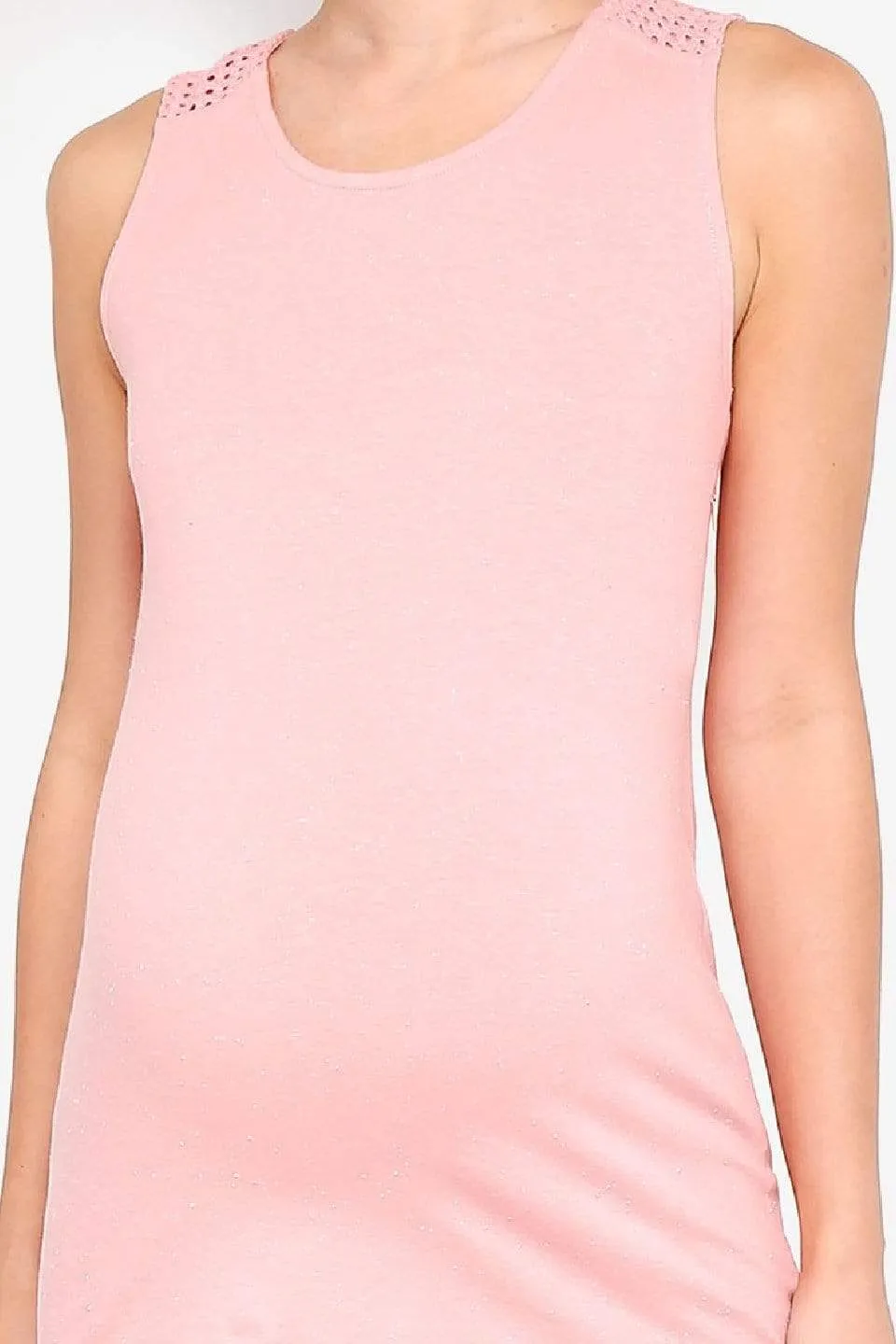 Cerelia Sleeveless Tee Coral Blush