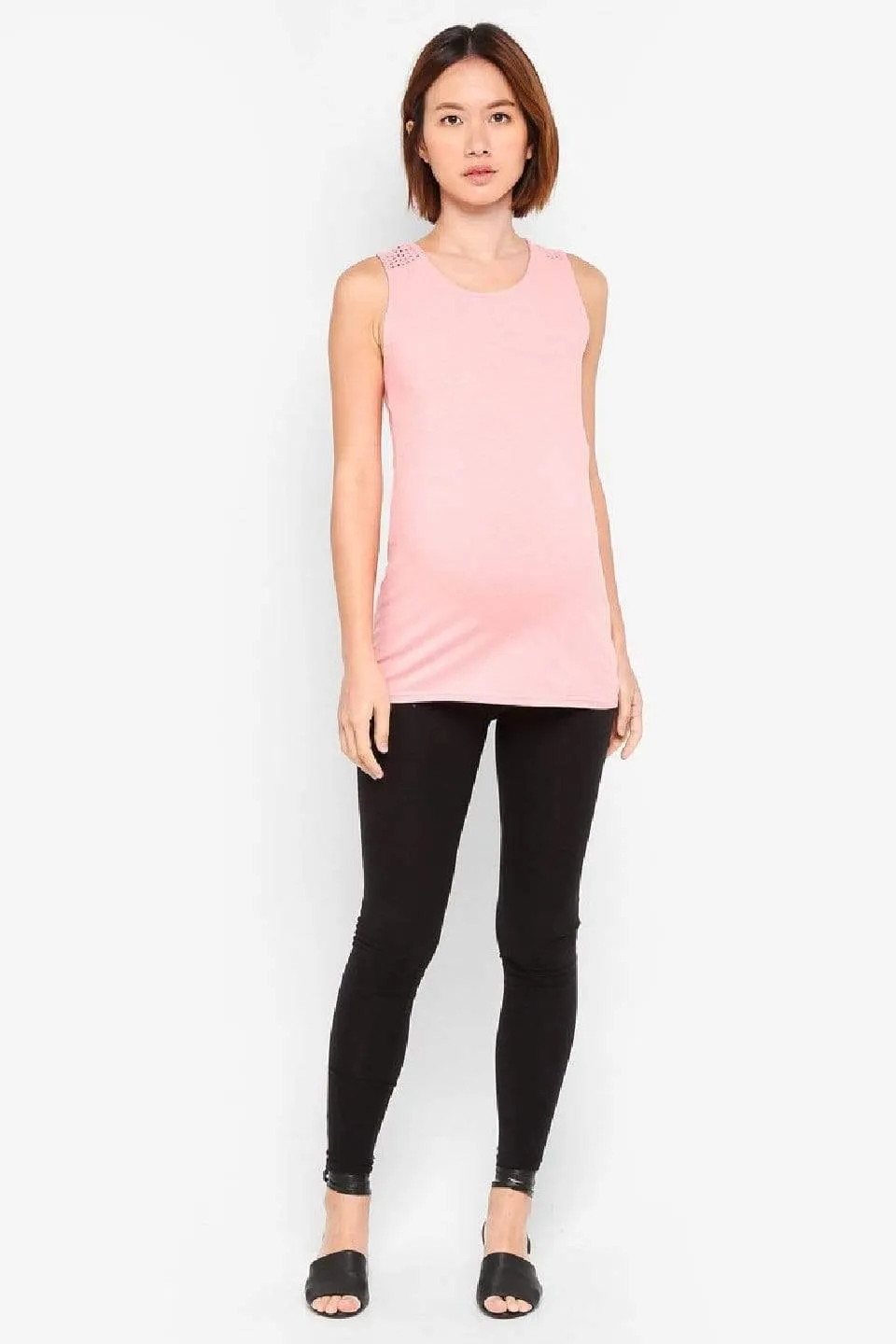 Cerelia Sleeveless Tee Coral Blush