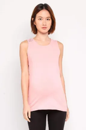 Cerelia Sleeveless Tee Coral Blush