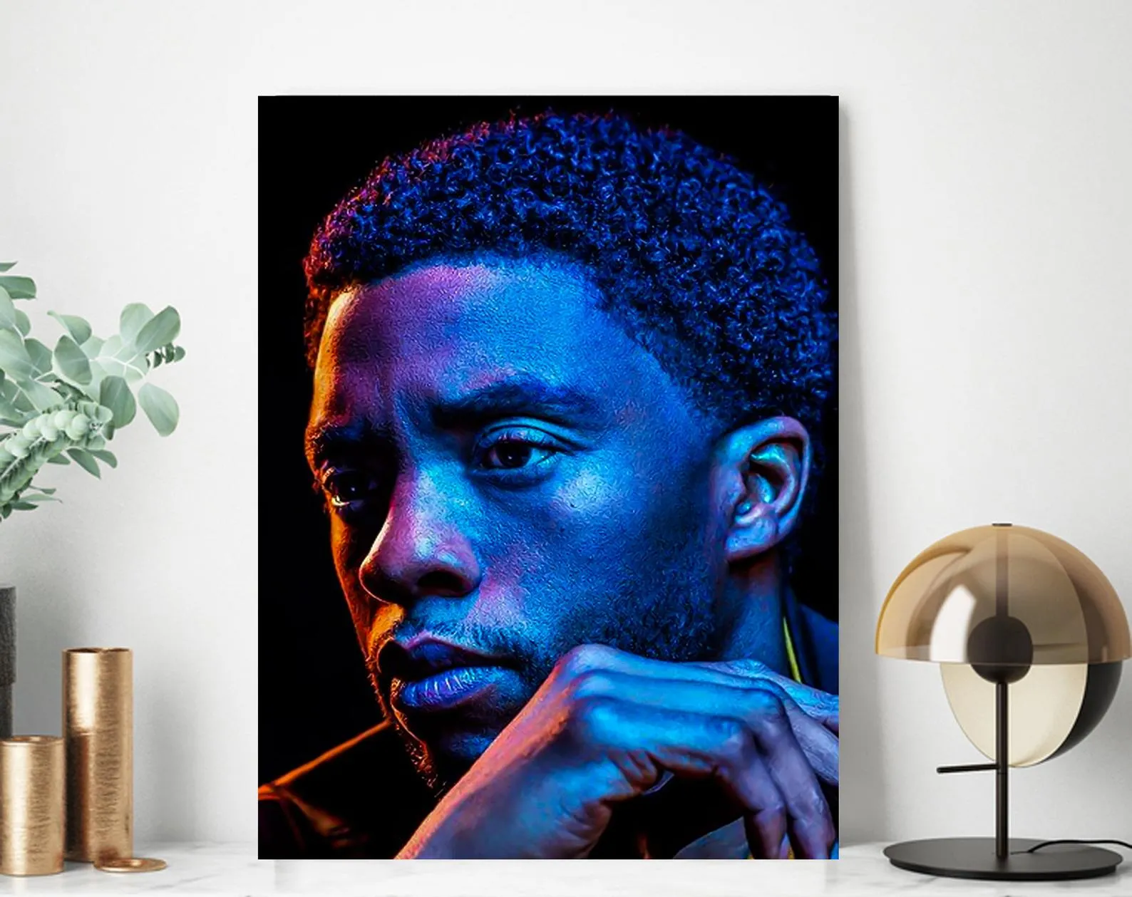 Chadwick Boseman Poster, Black Panther Canvas Rolls, Custom Canvas, Home decor, Wall Hanging, Hollywood Actor Chadwick Boseman Poster