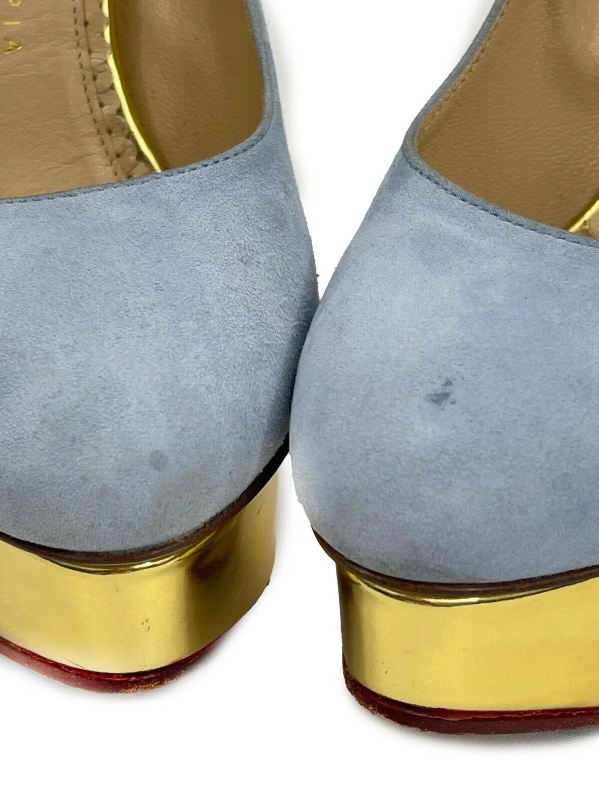 Charlotte Olympia - Very Good - Dolly Light Blue Suede Pumps - 36.5 - US 6.5