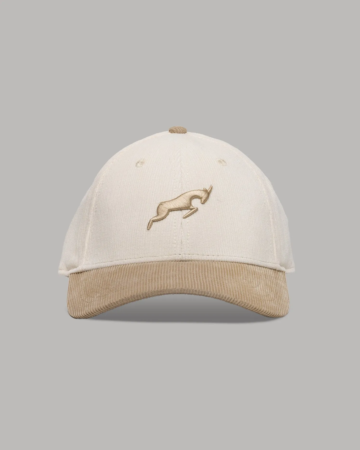 Corduroy Cream & Beige Golf Hat