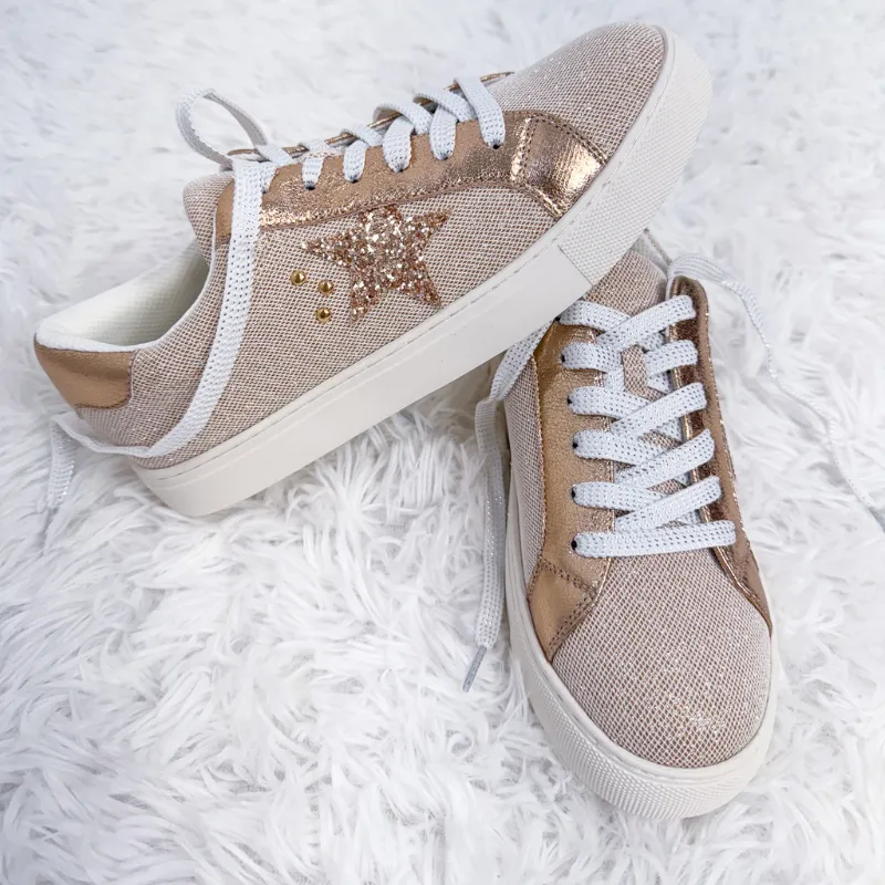 Corky's Rose Gold Shimmer Supernova Sneaker