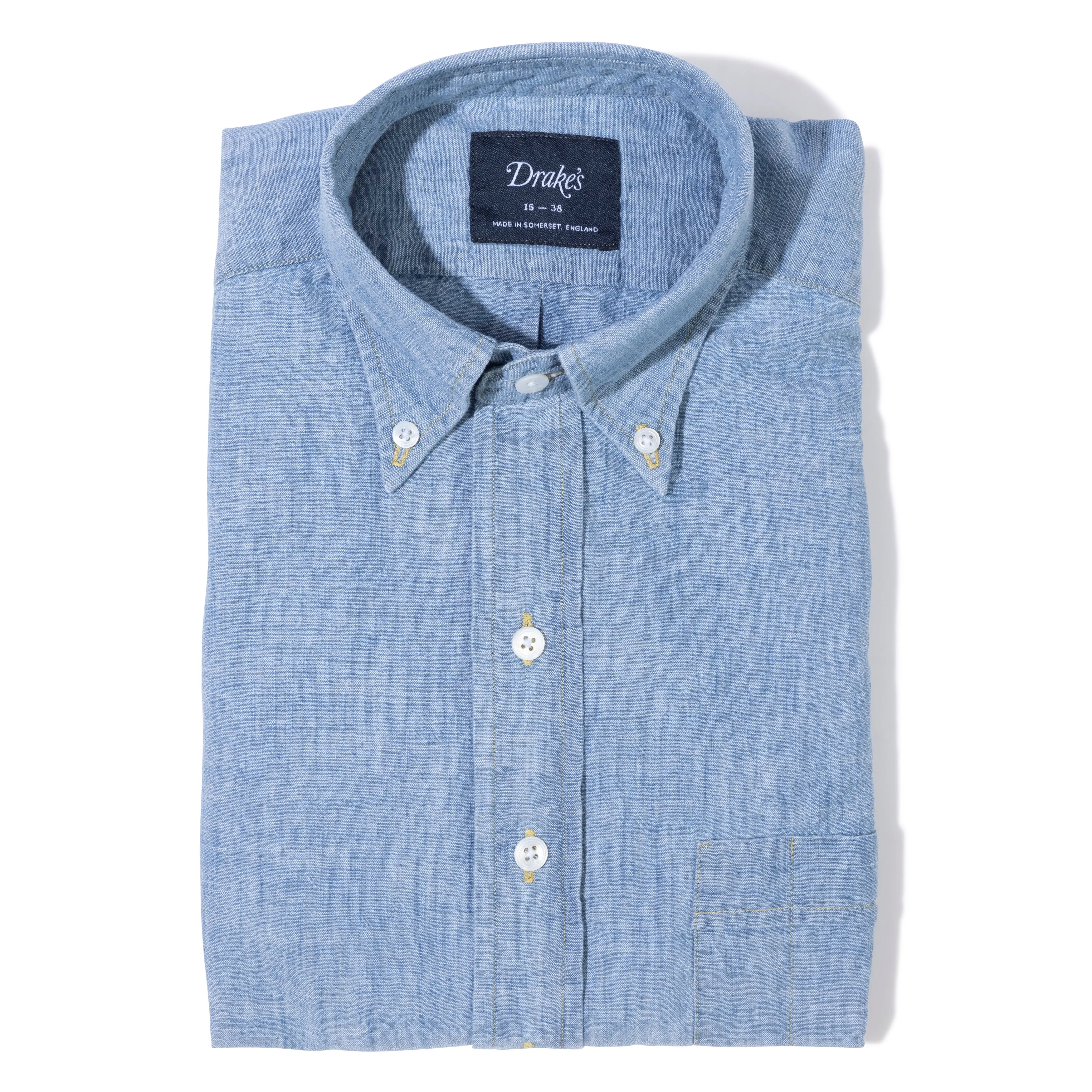 Cotton Chambray Button-down Shirt