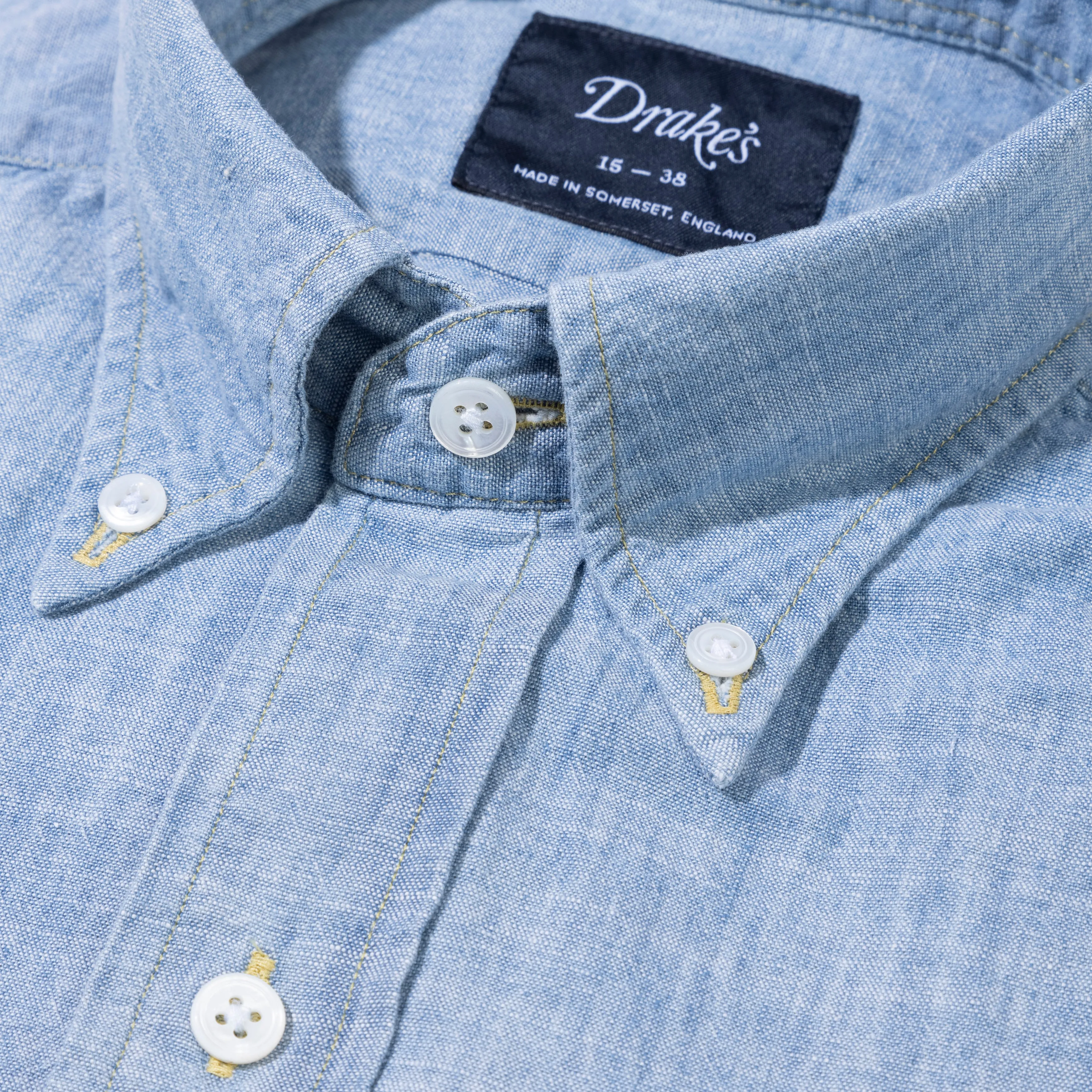 Cotton Chambray Button-down Shirt