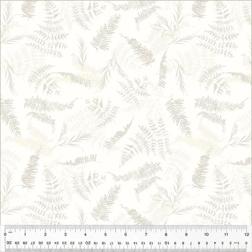 Cotton Fabric, FERN IVORY, 53786D-2, Perennial Collection by Kelly Ventura for Windham Fabrics