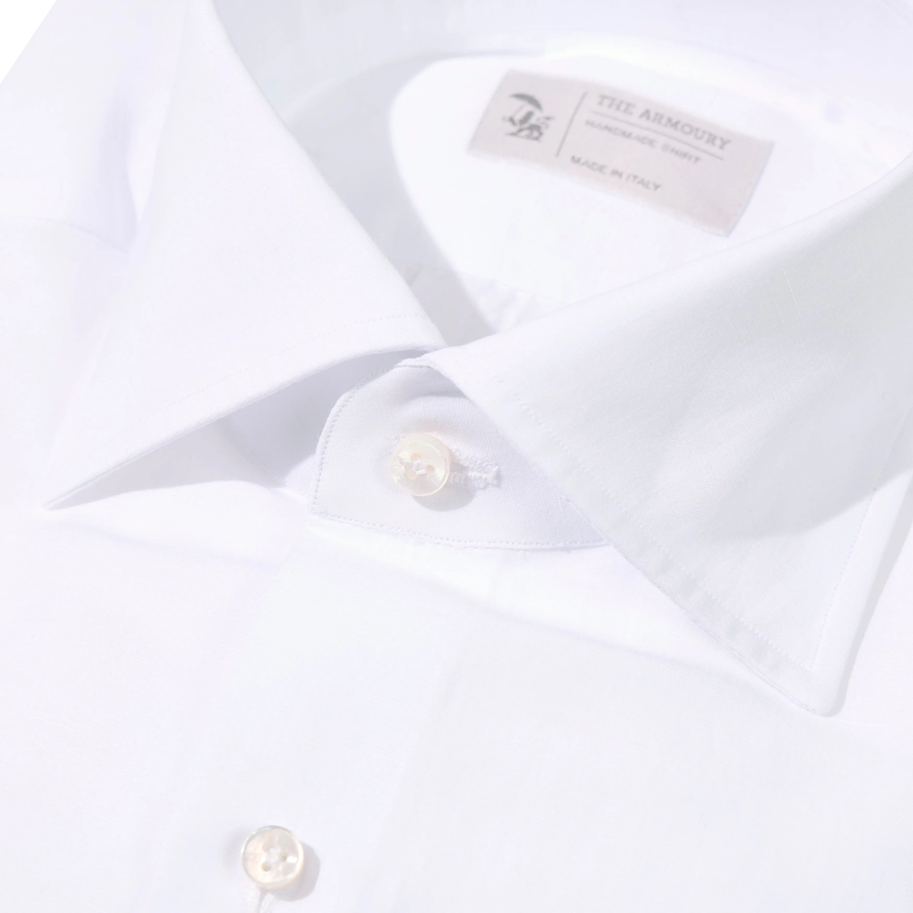 Cotton/Linen Spread Collar Shirt